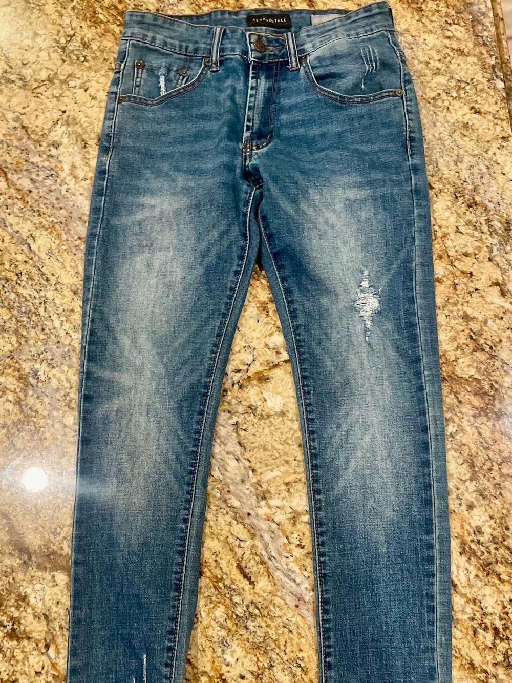 Aeropostale Super Skinny Jeans Women's 28x30 Distressed Stretch Denim